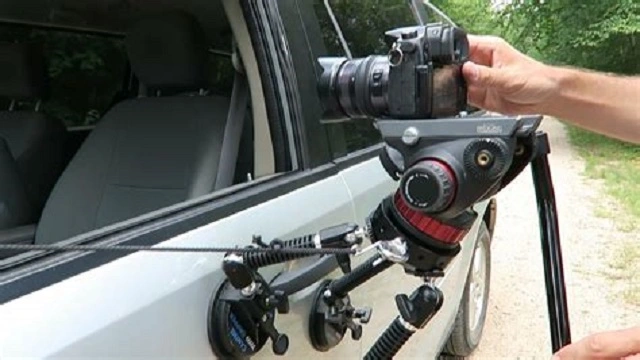 Camera Car Mount with Polarisers 1