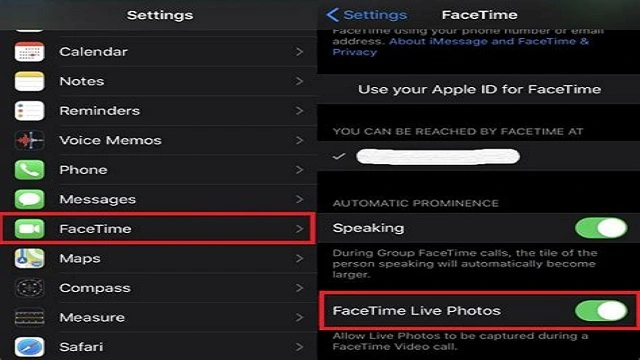 Enable Facetime Photos