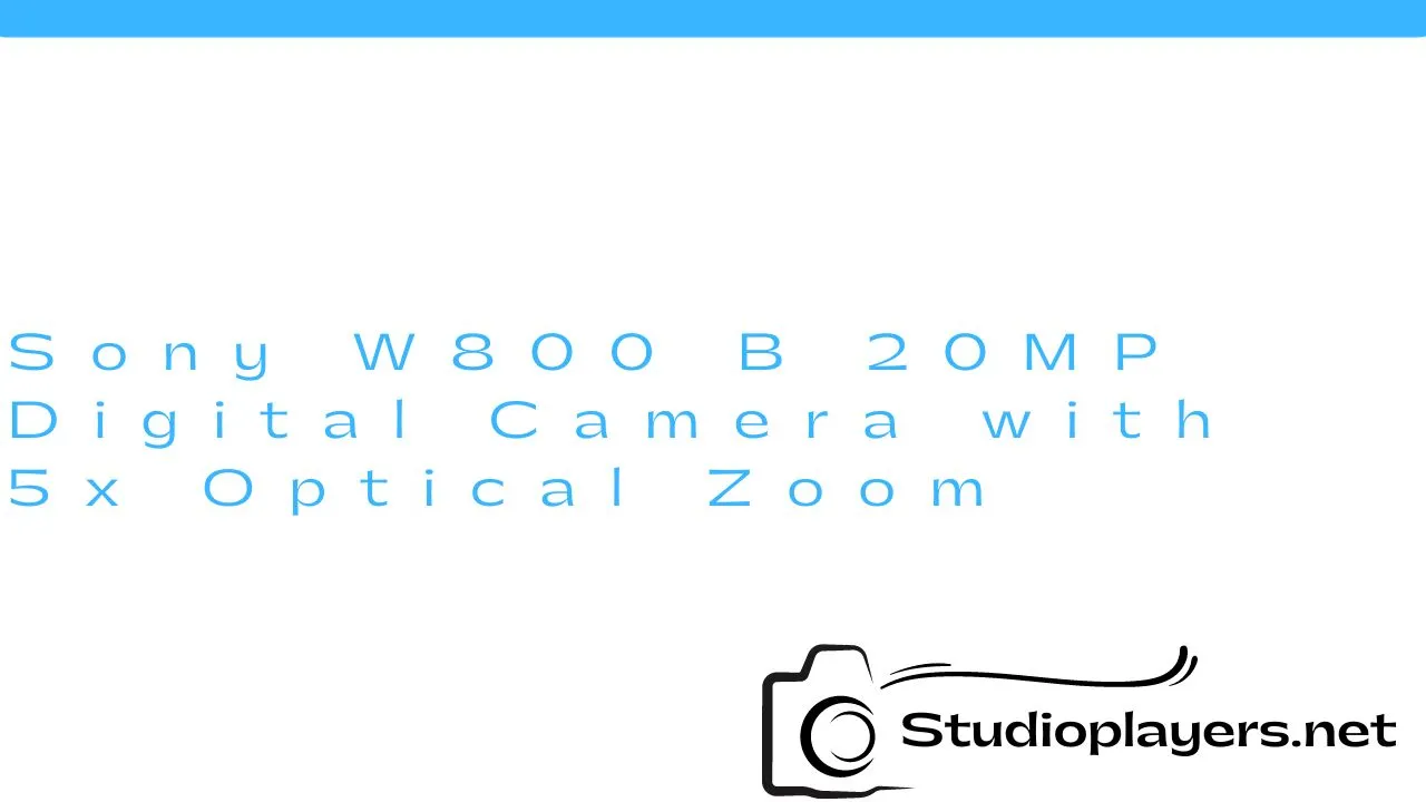 Sony W800 B 20MP Digital Camera with 5x Optical Zoom